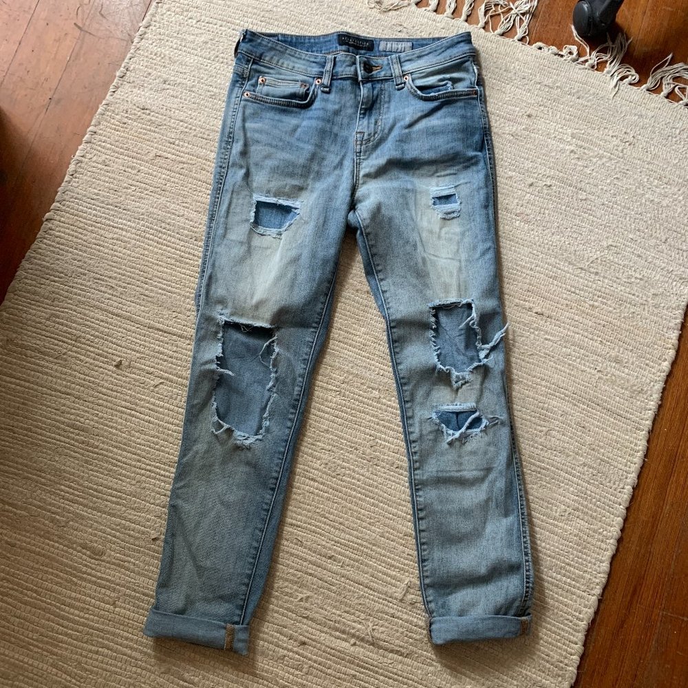 Aeropostale Distressed Boyfriend Girlfriend Jeans